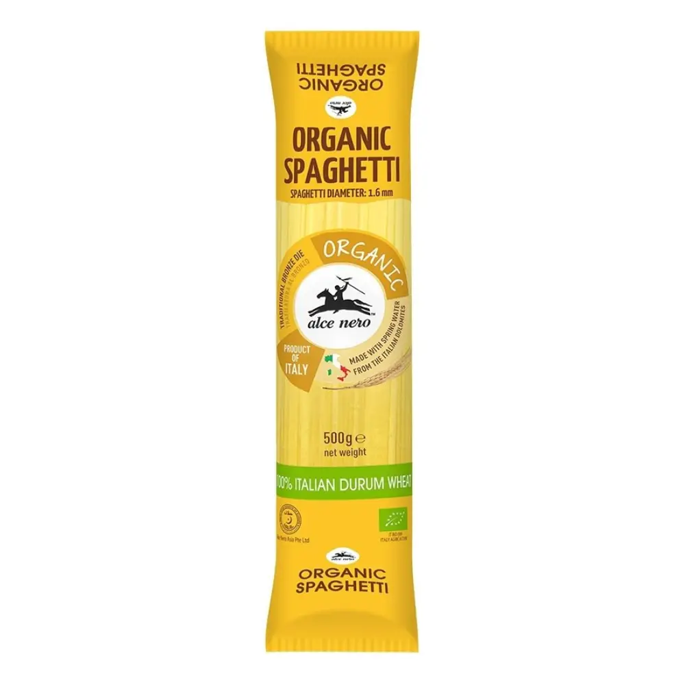 Mì Ý Hữu Cơ, Organic Spaghetti, 100% Italian Durum Wheat (500g) - ALCE NERO